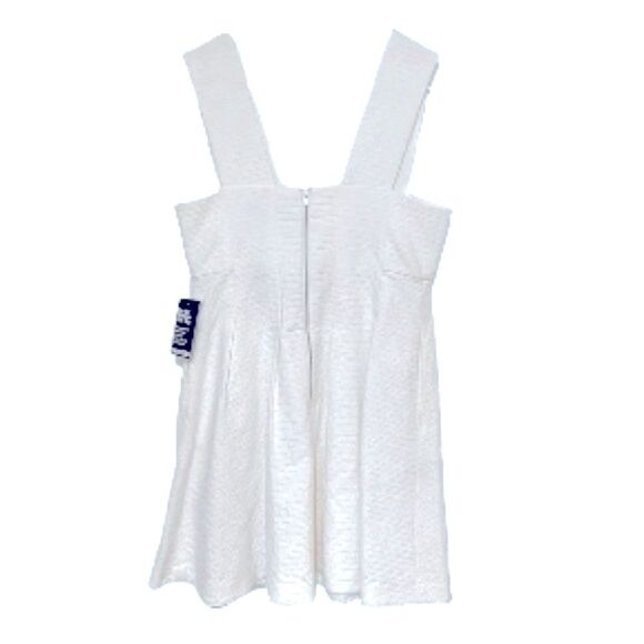 Express White Mini Fit & Flare Dress - Picture 2 of 3